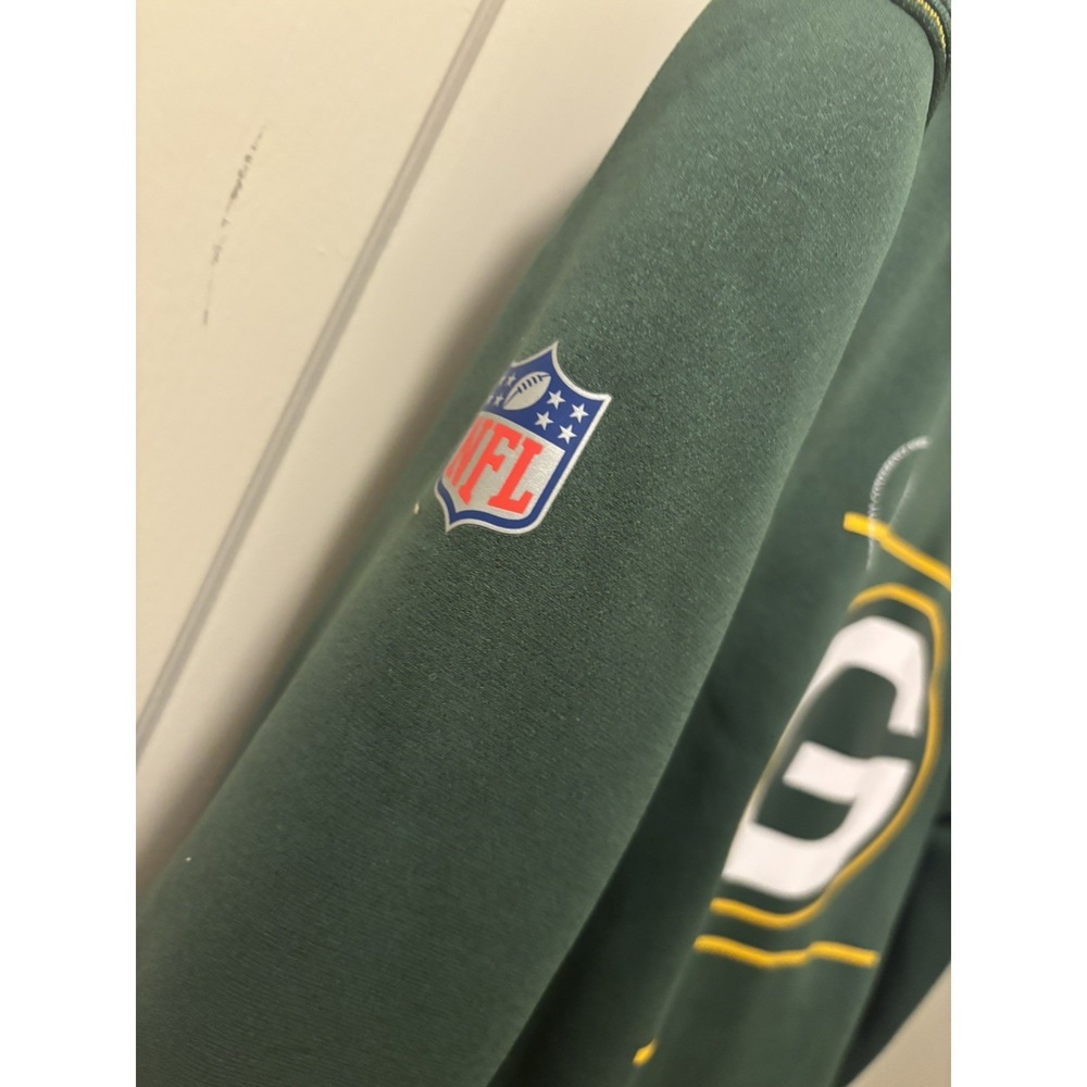 GREEN BAY PACKERS NIKE ON FIELD PULLOVER HOODIE SWEATSHIRT Sz 14/16 DRI FIT NFL - Picture 3 of 5